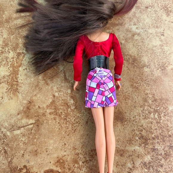 Mattel Red and Black Doll with Flowing Hair - Picture 6 of 6